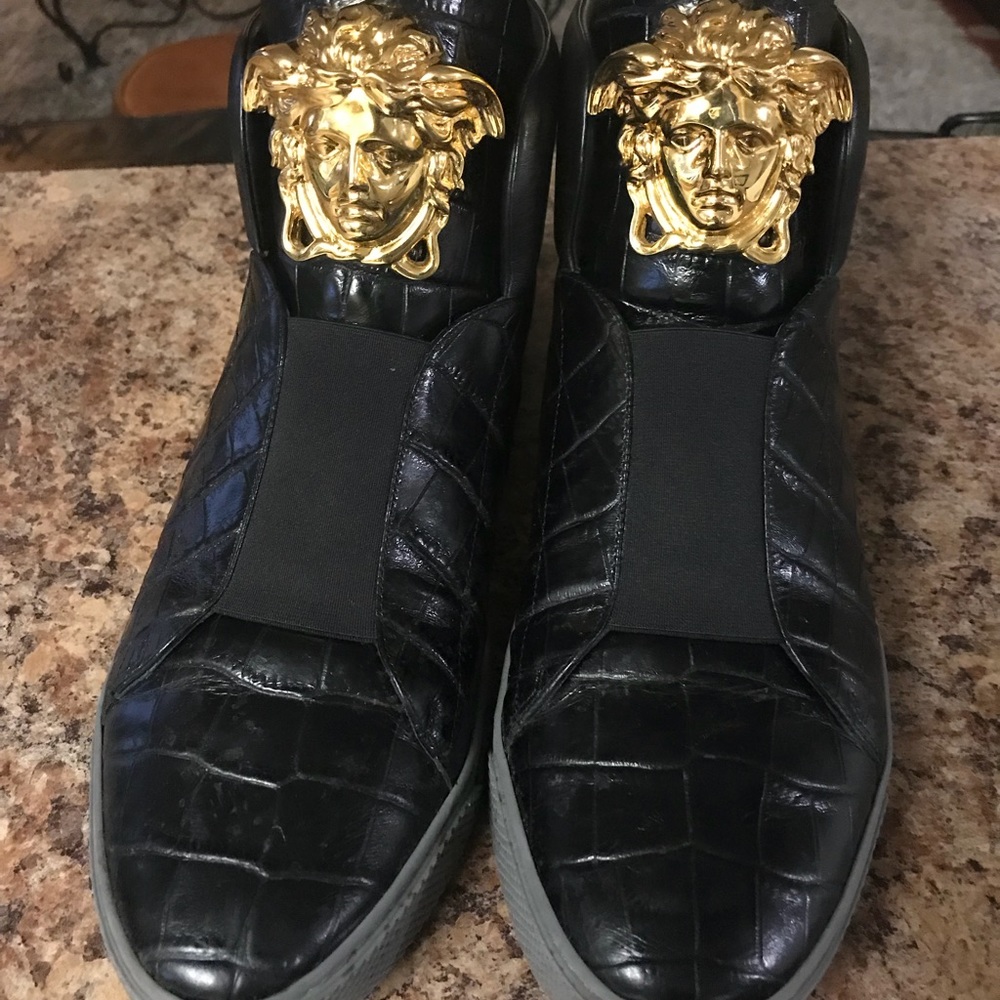 Versace high top palazzo sneakers
